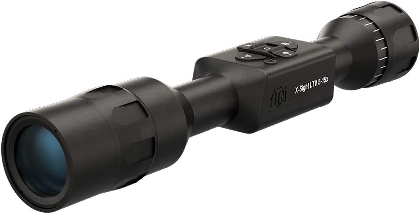 ATN X-Sight LTV 5-15x Ultra Light Day/Night Hunting Scope w/ QHD+Sensor, Video Record, 10hrs+ Battery Power.