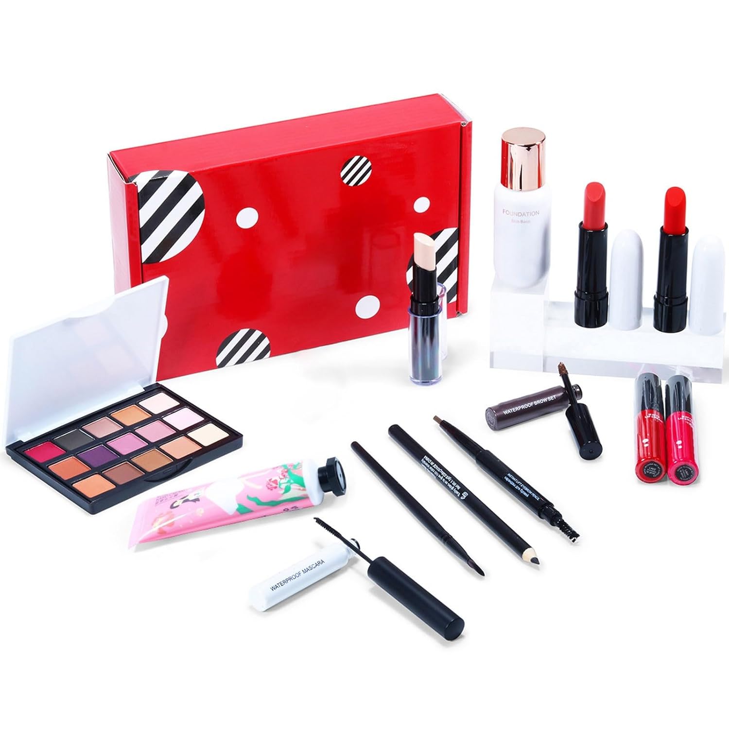 Girls' Basic Cosmetics Set Lightweight Design 14-piece Set In A Box