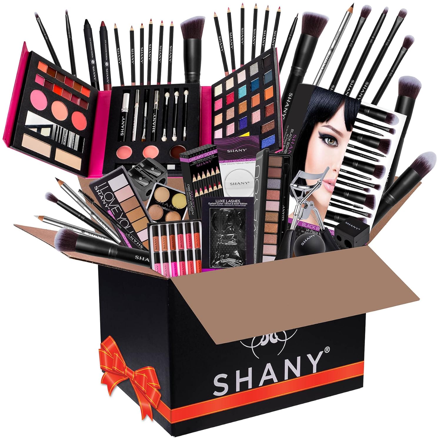 SHANY Cosmetics SHANY Gift Surprise- AMAZON EXCLUSIVE - All in One Makeup Bundle - COLORS & SELECTION VARY MULTI-COLORED, Unscented