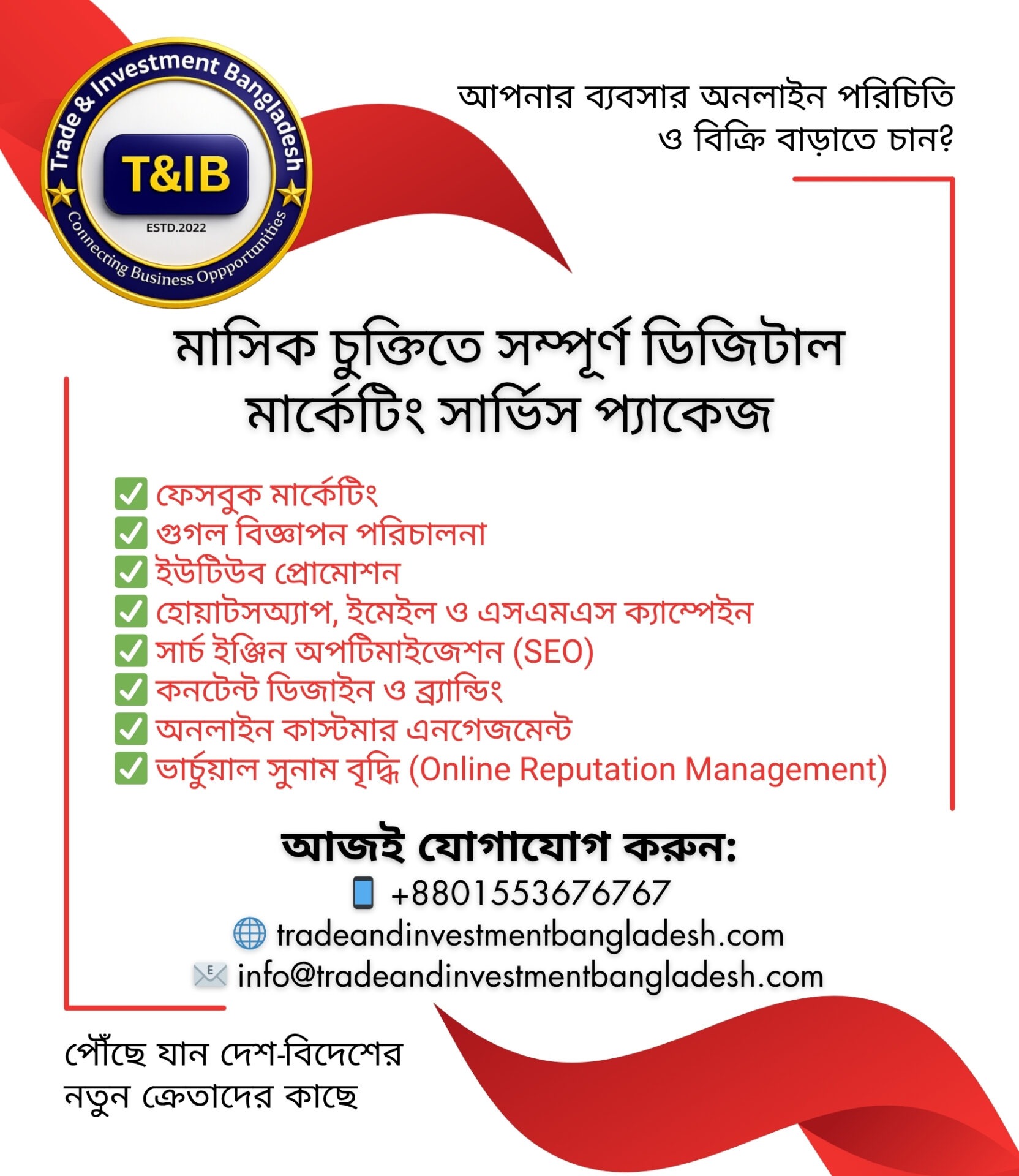 এসএমই প্রতিষ্ঠানের জন্য একটি পূর্ণাঙ্গ ডিজিটাল মার্কেটিং প্যাকেজ