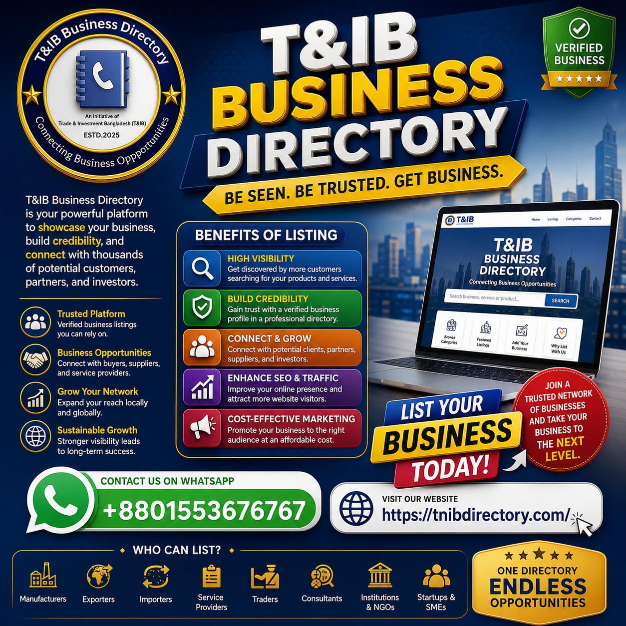 Top 10 Benefits of Listing Your Business in T&IB Business Directory